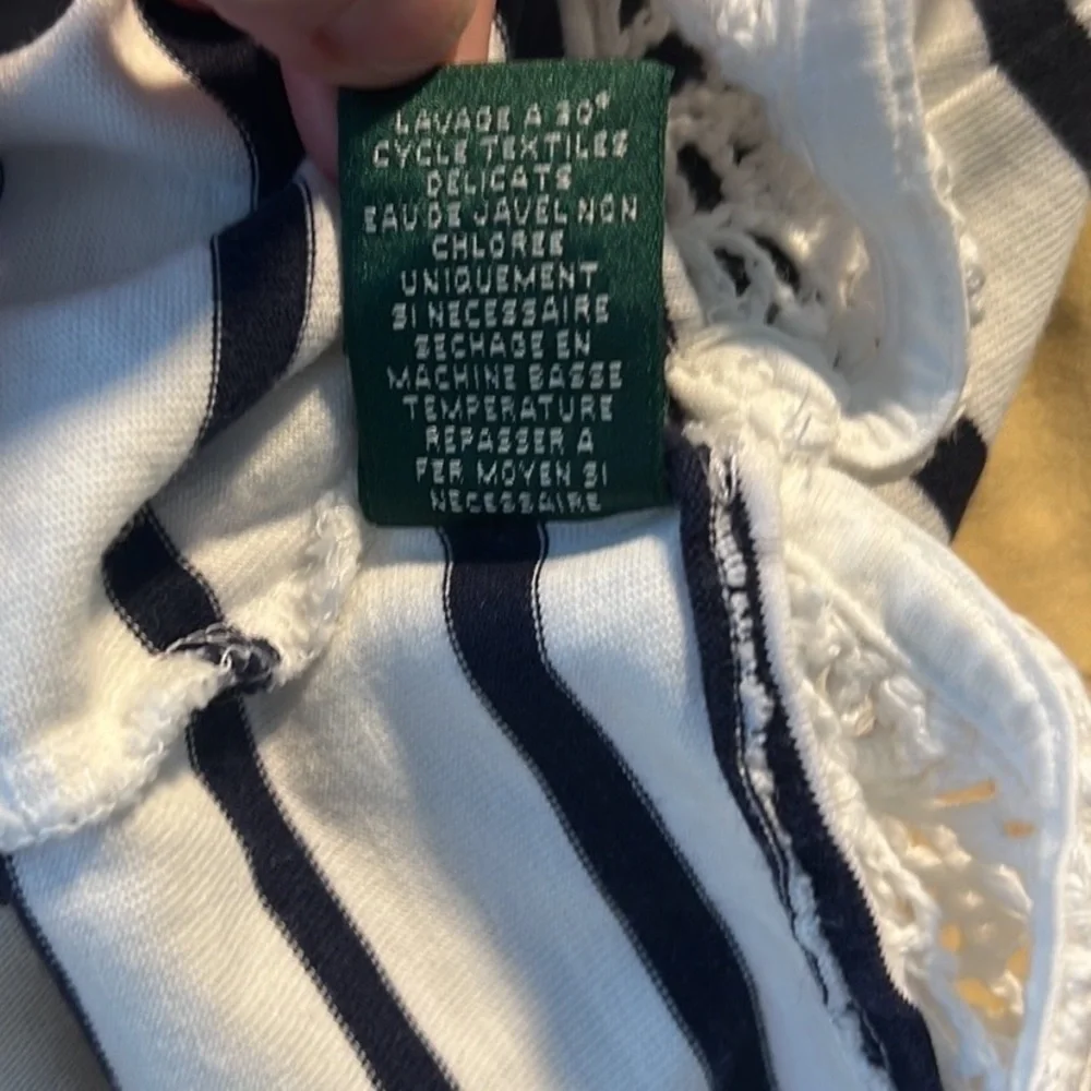 ⚓️Lauren Jean Company, Ralph Lauren, Navy & White YachtWear Cotton Dress,Size M - Picture 10 of 11
